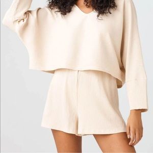 Vetta Capsule Set - Cropped Ribbed Sweatshirt + Ribbed Short (SOLD OUT)